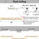 HAIXIANG Crystal 59 Inch Long Chandelier Modern Dimmable LED Chandeliers for Dining Table Pendant Lights Rectangular Glam Lighting Fixtures for Dining Room Kitchen Island Silver, Oval : L59"