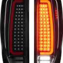 LED Tail Light Fit for Sierra 1500 2019-2023, for Sierra 2500HD 3500HD 2020-2023, Rear Taillight Assembly, Black Housing Smoke Lens