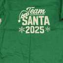 Team Santa 2025 Santa Claus Hat Christmas T-Shirt Size Medium Color Green, Size M