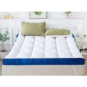 WhatsBedding 5 Inch Memory Foam Queen Mattress Topper 100% Cotton Top, Filled with Breathable & Soft Memory Foam Pillow Top,4 Elastic Straps, Size 80x78 Inch
