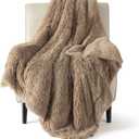 Bedsure Fluffy Brown Throw Blanket Gifts for Women, Men, Soft Fleece Cozy Fuzzy Sherpa Plush Warm Minky Thick Faux Fur Throws for Couch, Bed, Brown Decor Spring Blanket Gifts for Mom Dad, 50x60 (Throw (50" x 60"), 05- Brown)