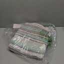Chardin home Cordural Stripe Bath Rug Runner with Skid Resistant Latex Spray Underneath. Mint Green/Grey, 24" W x 60'' L