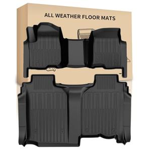 Floor Mats for 2020-2026 Chevy Silverado/GMC Sierra 1500/2500HD/3500HD Crew Cab & 2019 1500 Crew Cab Without Rear Underseat Storage Box, Front Bench Seat