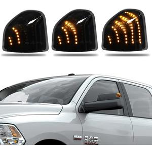 Jinfili Smoked Lens Led Side Mirror Sequential Turn Signal Light for 68302828AA 68302829AA Rear View Mirror Tow Lamps truck Compatible with 2010-2018 Dodge Ram 1500 2500 3500 4500 5500