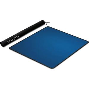 Mahjong Mat Anti Slip and Noise Reduction Table Cover for Mahjon Paigow Poker Dominos 32.6" x 32.6"(83cm x 83cm) Blue