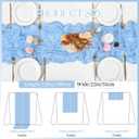 YMHPRIDE 8 Pack Light Blue Table Runner 20x120in Cheesecloth Table Runner