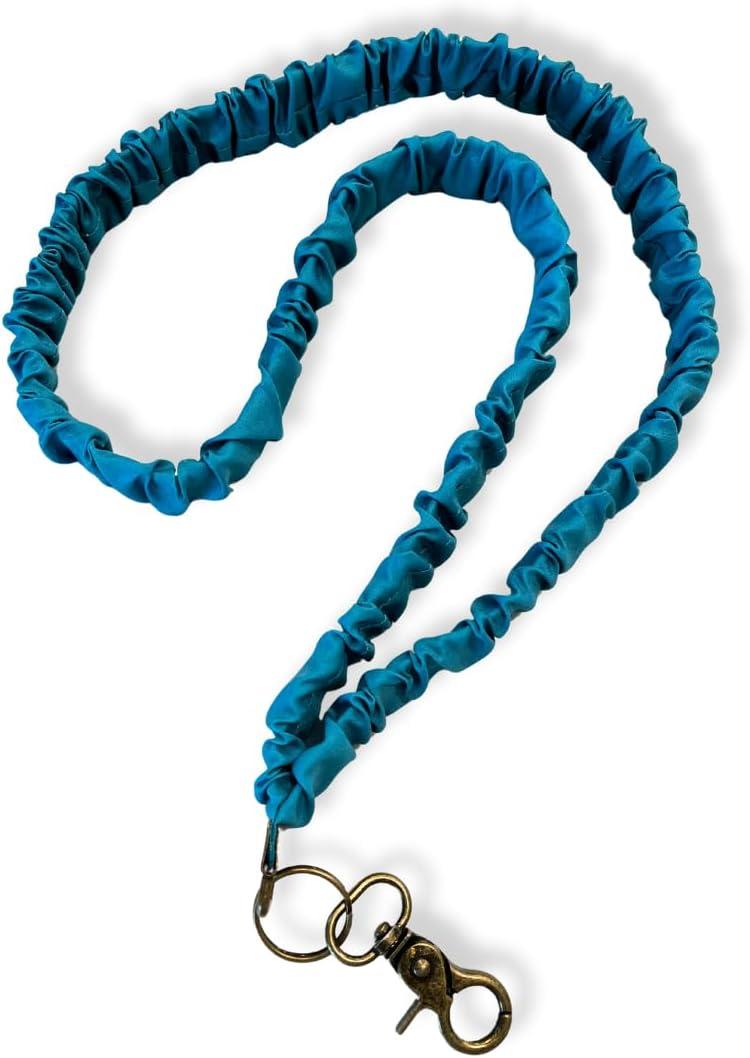 Scrunchie Lanyard Retractable Lanyard for Teachers (Teal)