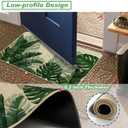 Baccessor Monstera Spring Kitchen Mats Set of 2, Banana Green Leaf Kitchen Rugs Low-Profile Non-Slip Absorbent Floor Mat 17x29 and 17x47 Inch Home Seasonal Decoration