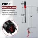 Fuel Transfer Pump Battery Powered - Portable Gas Pump With Nozzle - Red