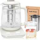 Double-Layer Electric Kettle1.5L with Stew Pot,Glass Health Pot, 9-in-1 Glass Tea Maker, Programmable Touch Panel, Stainless Steel Base for Soup, Porridge, Herbal Tea