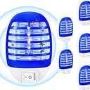 2026 Upgraded Bug Zapper Indoor Plug in, 6 Pack Mosquito Zapper Indoor Silent Mosquito Killer, Electric Fly Trap & Fruit Fly Killer with Blue Light for Baby RoomKitchen, Bedroom, Office