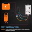 2 x BlueStars DC Motor Speed Controller 9-60V 12V 24V 36V 48V 60V 20A 25KHZ PWM Motor Speed Controller with Forward-Brake-Reverse Switch & Adjustable Potentiometer