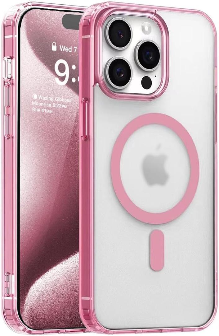 Magnetic Case for iPhone 14 Pro Compatible with MagSafe & MIL-Grade Protection,Not Yellowing,Scratch-Resistant,Translucent Matte Back Slim Phone Cover for iPhone 14 Pro-Frosted 