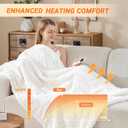 Heated Blanket Heated Throw, Electric Blanket 50"x60" Heating Blanket with 8 Hours Auto Off 10 Fast Heating Levels Machine Washable Sherpa Heated Blanket with Overheating Protection