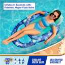 Swimways Elite Spring Float Recliner Pool Lounge Chair, Inflatable Pool Floats with Fast Inflation, Pool Recliner for Adults up to 250 lbs