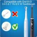 8 Pack Replacement Heads Compatible with Oral B iO Toothbrushes, Brush Heads for Oral-B iO 2/3/4/5/6/7/8/9/10/7G Series, with Covers, Black+White (Multi Colored)