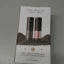 Electric Salt and Pepper Grinder Set Automatic Battery Pepper Mill Shakers Adjustable Coarseness Upgraded Larger Capacity with Led Home and Kitchen Appliances Birthday Gifts for Women Mom (Black/Black)