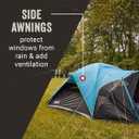 Coleman 8-Person Carlsbad Dark Room Dome Camping Tent with Screen Room, 2 Rooms, Blue, 457 x 366 cm, 183 cm