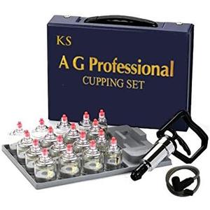 Professional Cupping Set *Made in Korea* (17 Cups) with Extension Tube($3.00 Value) KS Choi Corp "Made in Korea."
