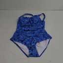 Aqua Eve One Piece Bathing Suit for Women Tummy Control Swimsuit Slimming Vintage Swimwear (X-Large, Blue Paisley 02)