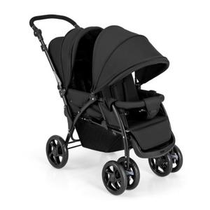Double Stroller Foldable Baby Twin Lightweight Travel Stroller Infant Pushchair Black