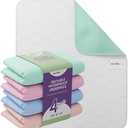 Incontinence Bed Pads - Pack of 4, 18” x 24” Reusable Waterproof Mattress Protectors - Highly Absorbent, Machine Washable - for Children, Pets and Seniors - Assorted Colors - Royal Care
