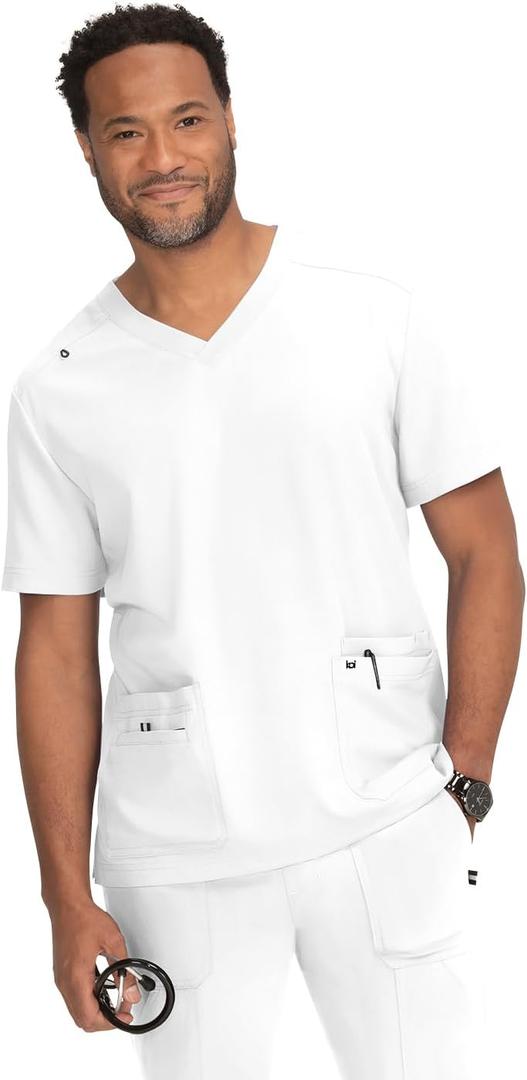 KOI Next Gen Free to Be Men's 4-Pocket Scrub Top L