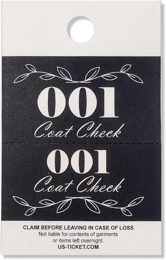 2 Part Coat Check Tickets (FANCY)