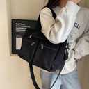 Makukke Tote Bag Women Large Crossbody Bag Stylish Handbag for Women Corduroy/Canvas Hobo Bag Fashion shoulder Bag Purse (Black)