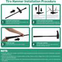 35429 Tire Hammer, Tire Bead Breaker, Tire bead separator for removing tires,For tire repair and replacement,Durable and sturdy,32 inches long