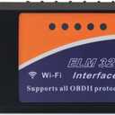 WiFi ELM327 OBD2 Adapter Scanner Reader for iOS iPhone and Android Phones OBD2 to WiFi OBD 2 ELM 327 Adapter Scanner Diagnostic Scan Tools OBDii ELM327 Interface Code Readers for Ford GM Chevy etc