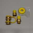 3/4" Male and Female Natural Gas Quick Connect Plug Fittings,Heavy Solid Brass Quick Connect Fittings Convert for Pipe Natural Gas Supply for Generators, Gas Grills, Fire Pits,RV (Yellow 3 PCS)