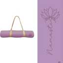 Premium PU Yoga Mat, 4.5mm Non Slip Natural Rubber Exercise Mat with Strap for Yoga, Pilates, Stretching & Fitness