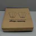 Square Cut Corner Bell Lamp Shades Set of 2, 6.5" x 13"x 10.5" Medium Beige Lampshades Natural Linen Hand Crafted, Include 2 Pack Lamp Harps, Suitable for E26 and Saddle Base, Easy Assembly Required