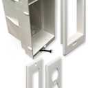 iMBAPrice IMBA-DVFR1W-1 1-Gang Recessed Outlet/Electrical Box for Wall Mount TV, Antenna, Phone & Cable TV, Fits GFCI and Standard Outlets, Old or New Construction, 1-Pack