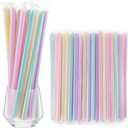 Tessco for you 600 Pcs 9.84 Inch Jumbo Smoothie Straws Bulk 10 mm Large Plastic Disposable Bubble Tea Straws Wide-Mouthed Individually Wrapped for Tall Homemade Milkshakes Drinking (Macaron Color)
