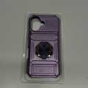 Benbenjaytek for iPhone 17 Wallet Case with Card Holder + 1 Screen Protector, (2 Cards) & 360Ring Kickstand Military Grade Drop Shockproof Rugged Case for iPhone 17 6.3" 2025 (Purple)