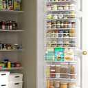 Moforoco White 9-Tier Over The Door Pantry Organizer, Pantry Organization And Storage, Metal Hanging Spice Rack Shelves Door, Home & Kitchen Essentials, Laundry Room Bathroom Organization