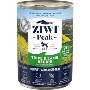 ZIWI Peak Canned Wet Dog Food All Natural, High Protein, Grain Free, Limited Ingredient, with Superfoods (Tripe & Lamb, Case of 12, 13.75oz Cans) Best By October 10 2026