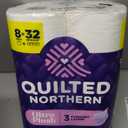 Georgia Pacific QUILTED NORTHERN ULTRA PLUSH TOILET PAPER, 8 MEGA ROLLS (Pack of 1, White)