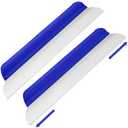 Lanties 2 Pack 14 inch Car Drying Squeegee Longer Silicone Automotive Water Wiper Flexible Auto T-Bar Rubber Blade for Car Windshield Glass Window Bathroom Shower Squeegees Wash Tool(Blue)