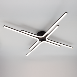 Lack Iron Art Minimalist Ceiling Light Fixtures  LED 34W 3000K Warm Light Ceiling Lamp for Corridor, Living Room, Balcony, Bedroom Decoration