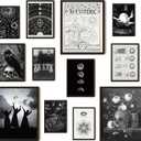 97 Decor Witchy Home Decor - Vintage Gothic Decor for Home, Creepy Goth Posters Halloween Art Prints, Spooky Picture for Bedroom (unframed)