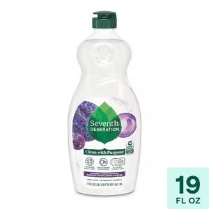 Seventh Generation Dish Soap Liquid Lavender Flower & Mint Scent Pack of 6 Dishwashing Soap Dish Detergent Liquid Soap 19 oz