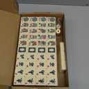 American Mahjong Tiles,166 Quality Ivory Tiles with 3 Golden Dices & Rules Instruction (Mahjong Tiles, Ivory)