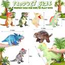 Leitee 8 Pcs Dinosaur Stuffed Animal Set Dinosaur Plush Toys Bulk Soft Assortment Tyrannosaurus Triceratops Cuddly Plush Stuffed Animals for Boys Girls Birthday Party Favors Gifts