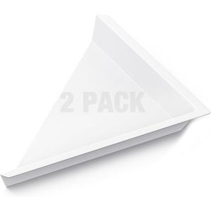 2 Pack Air Diverter (Triangle) for 2'x2' Ceiling Air Diffuser, Redirect Airflow from Vents, White