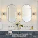 Wall Sconces Set of Two, Brushed Nickel Bathroom Sconces Wall Lighting with Clear Glass, Hardwired Modern Sconces Wall Decor Set of 2 for Bathroom Mirror Bedroom Living Room Hallway