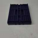 Domiella 2-Pack Crates for Storage, Storage Crates Plastic Stackable, Foldable Crate for Office Home Kitchen Bedroom Bathroom (Large, Blue) (Large: 15.7" x 11.8" x 5.9")