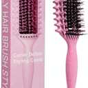 Curly Hair Brush Candybrush Curl Defining Brush for Detangling Shaping and Defining Curls for Women, Men, Wet & Dry Hair (Pink, White), Set of 2